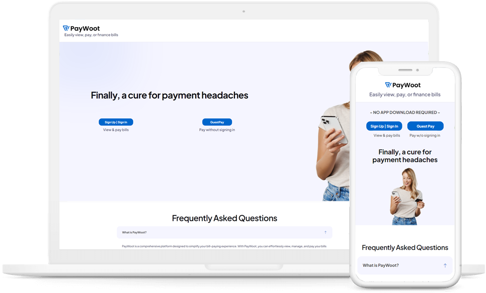 Online payment portal, PayWoot.com.