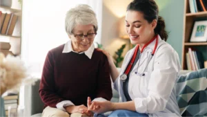 Doctor talking to patient about financing options. That's how to keep patients from cancelling appointments